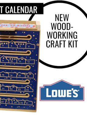 NEW Lowe's Kids Workshop Kit Advent Calendar Letter Box CHRISTMAS Stem Toy DIY B